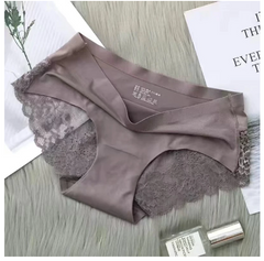 Sexy Ice Silk Women's Lace Thong Panties