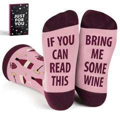 VICRAZY Wine Gifts for Women - Funny Wine Socks for Women - Gifts for Wine Lovers - Wine Accessories for Wine Lovers Stocking Stuffers for Women