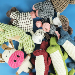Durable Chew Dog Toys - Cartoon Plush Pet Toys