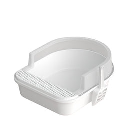 Large Semi-Enclosed Cat Litter Box for Pets