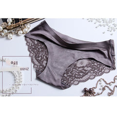 Sexy Ice Silk Women's Lace Thong Panties