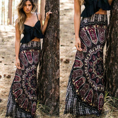 Classic Printed Midi Skirt for Women Fashion