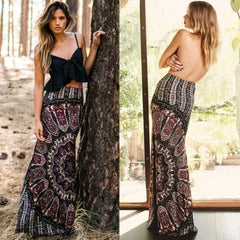 Classic Printed Midi Skirt for Women Fashion